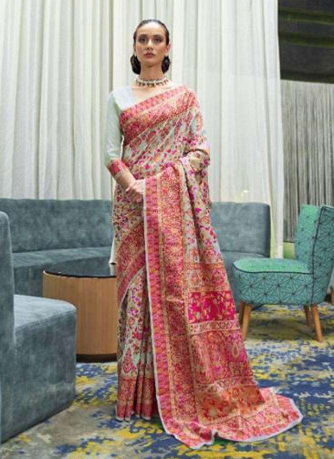 RAJTEX KASHMIRA SILK Fancy Latest Designer Heavy Wedding Wear Handloom Weaving Modal Kashmiri Saree Collection